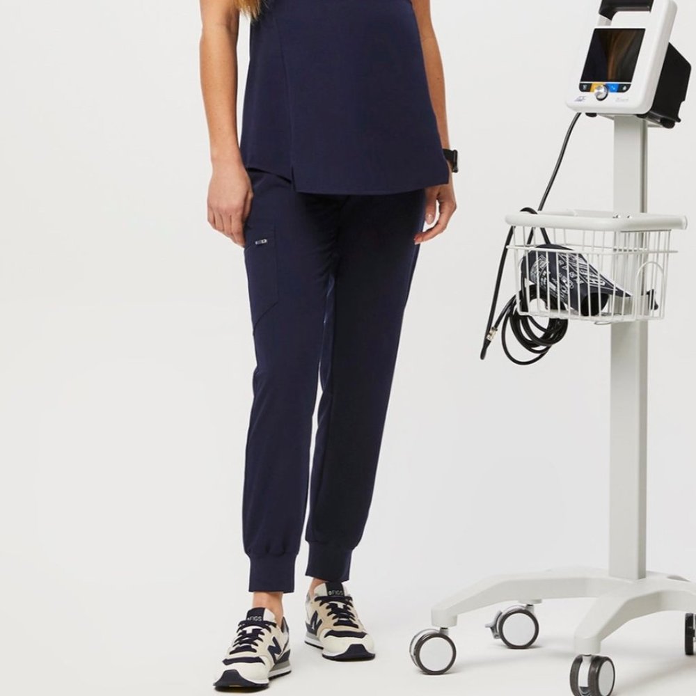 Figs Zamora Maternity Scrubs XS Navy Blue